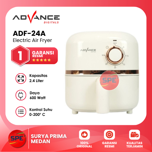 AIR FRYER ELEKTRIK ADVANCE KAPASITAS 2.4 LITER ADF-24A / ADF24A GARANSI RESMI (MEDAN)