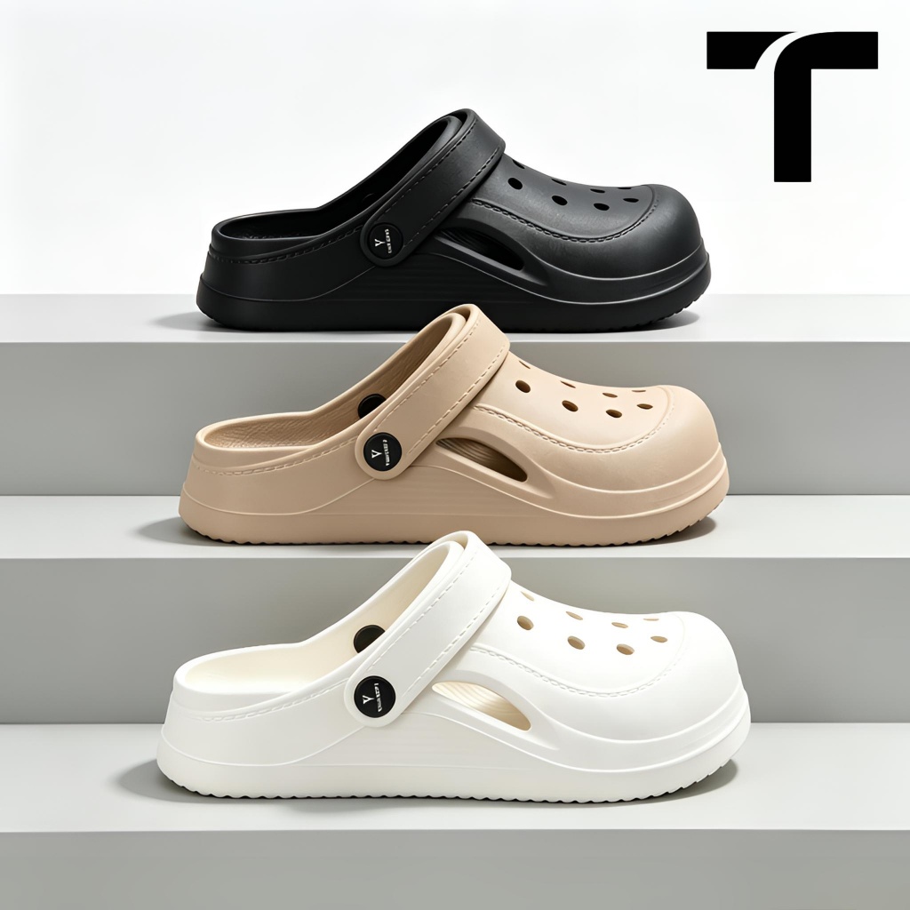 TROSE Sandal Baim Wanita Korea Sandal Kodok EVA Nyaman Dipakai Lama Sandal Sepatu Wegdes