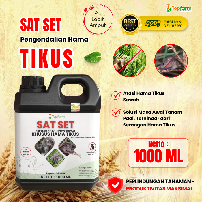 Obat Hama Tikus Padi Sawah / Pestisida Hama Tikus Padi Sawah / Pestisida Topfarm / Obat Pembasmi Ham