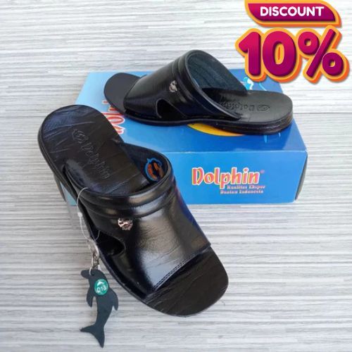 Sandal Dolphin Slide Pria Kulit Asli "D - 25" Dolphin Sandal Kulit Pria Original