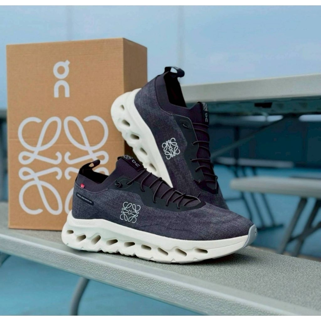 Sepatu Sneakers On Running Cloudtilt Loewe Denim Grey Pria Shoes Lari Jogging Santai