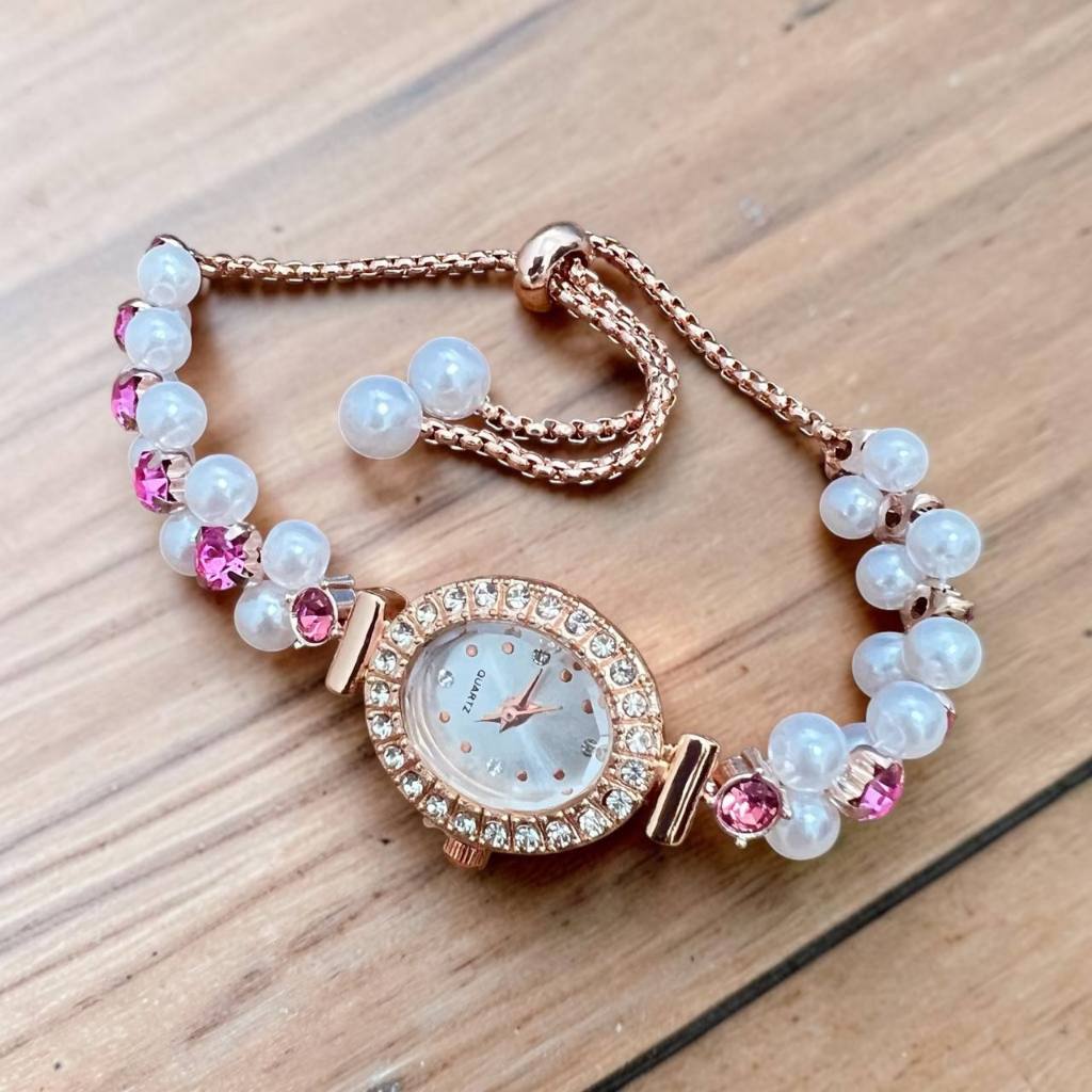 Jam Serut Wanita Mutiara Oval