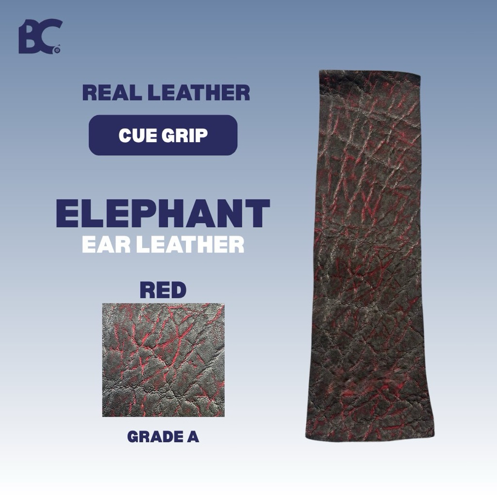 Real Elephant Ear - Grip Kulit Gajah - Cue Grip - Grip Stick Billiard Premium - Kulit Grip Stick Bil