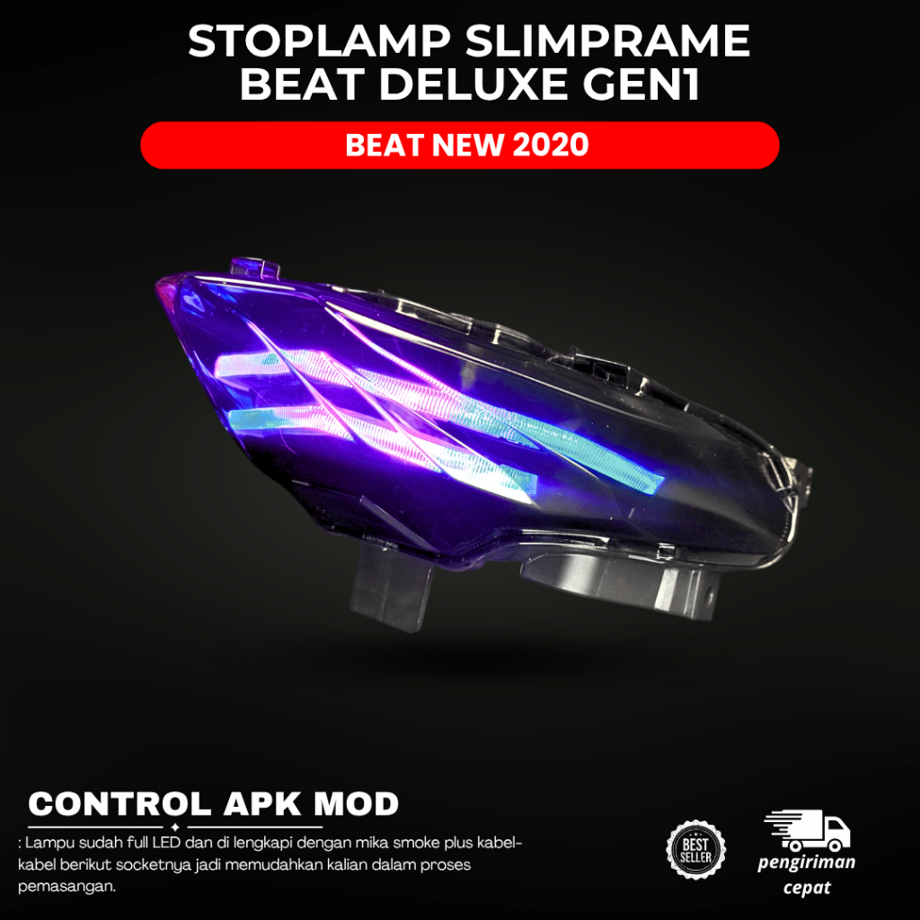 STOPLAMP SLIMPRAME  BEAT DELUXE BEAT STREET  RGB MODE AUTO LED RGB  HYPE
