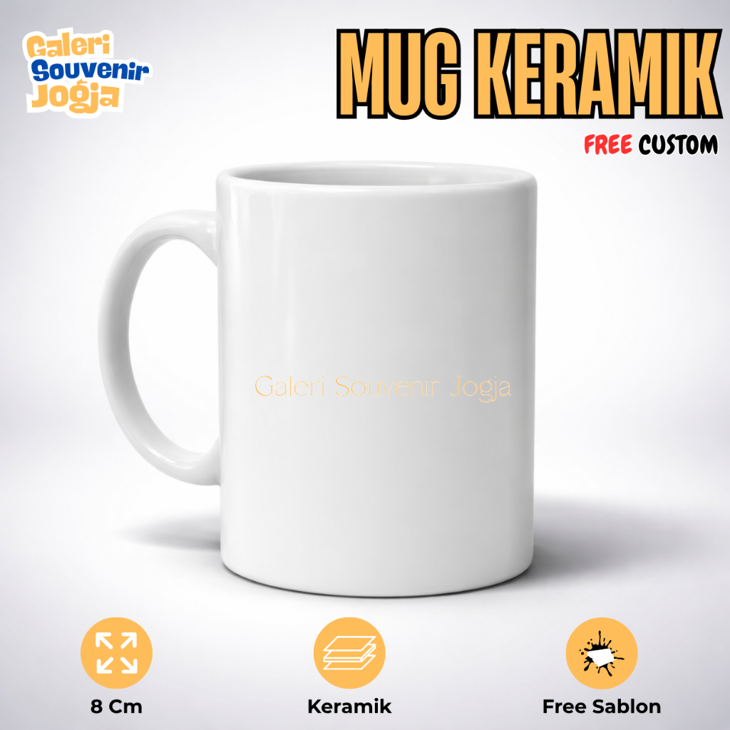 MUG Keramik Custom | Mug Kantor | Mug Print | Gelas Keramik Polos Custom