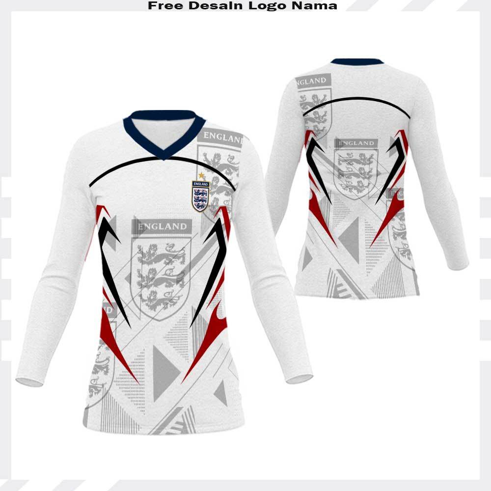Baju Polo Tunik Jersey England Sepak Bola Inggris - Kaos Polo Piala Dunia 2026 England Printing