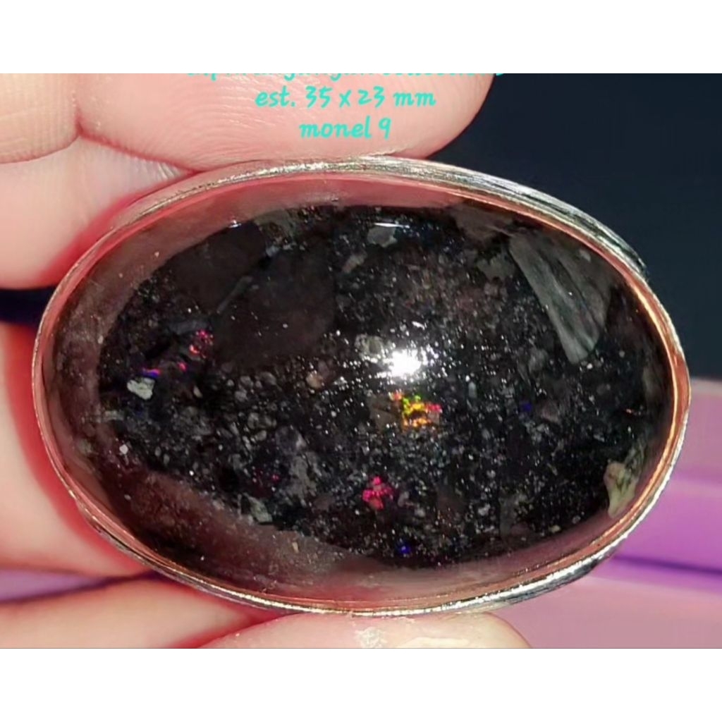 cincin black opal natural asli Banten