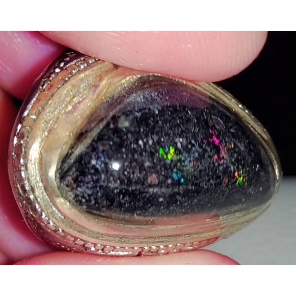 cincin black opal natural asli Banten