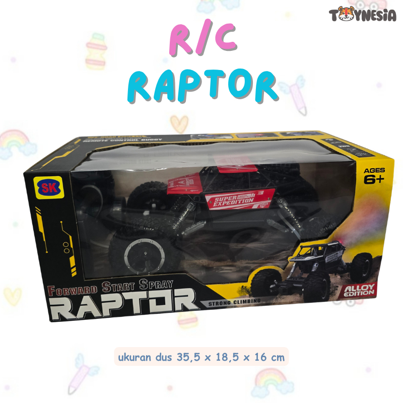 TOYNESIA SK668-13 Mainan Anak Remote Control Jeep Crawler Off Road Raptor Spray Asap