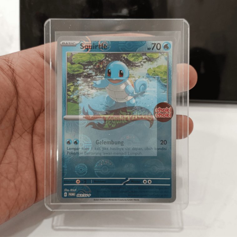 Pokemon TGC Indonesia Squirtle Holo Promo Choki Choki