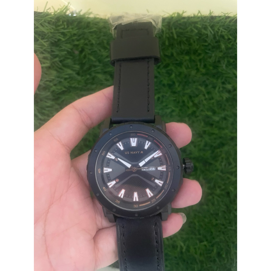 US navy jam pria leather strap 43mm diameter orii