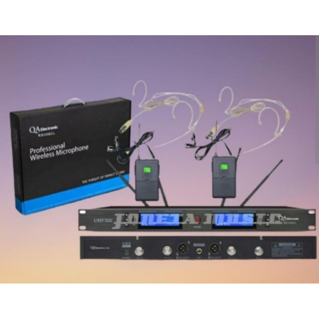wireless QA Electronic KD 350 Cl Mic Headset + Clipon