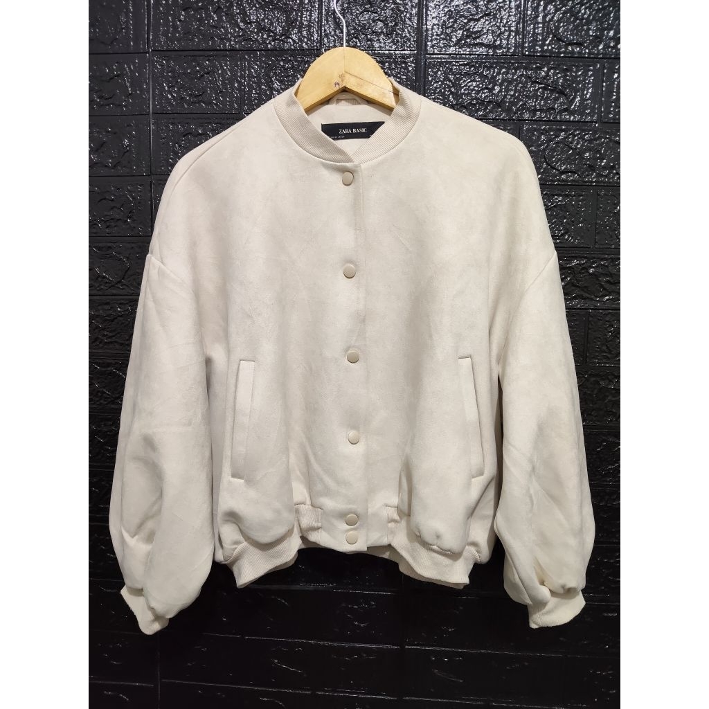 Varsity oversize Zara Basic Suede
