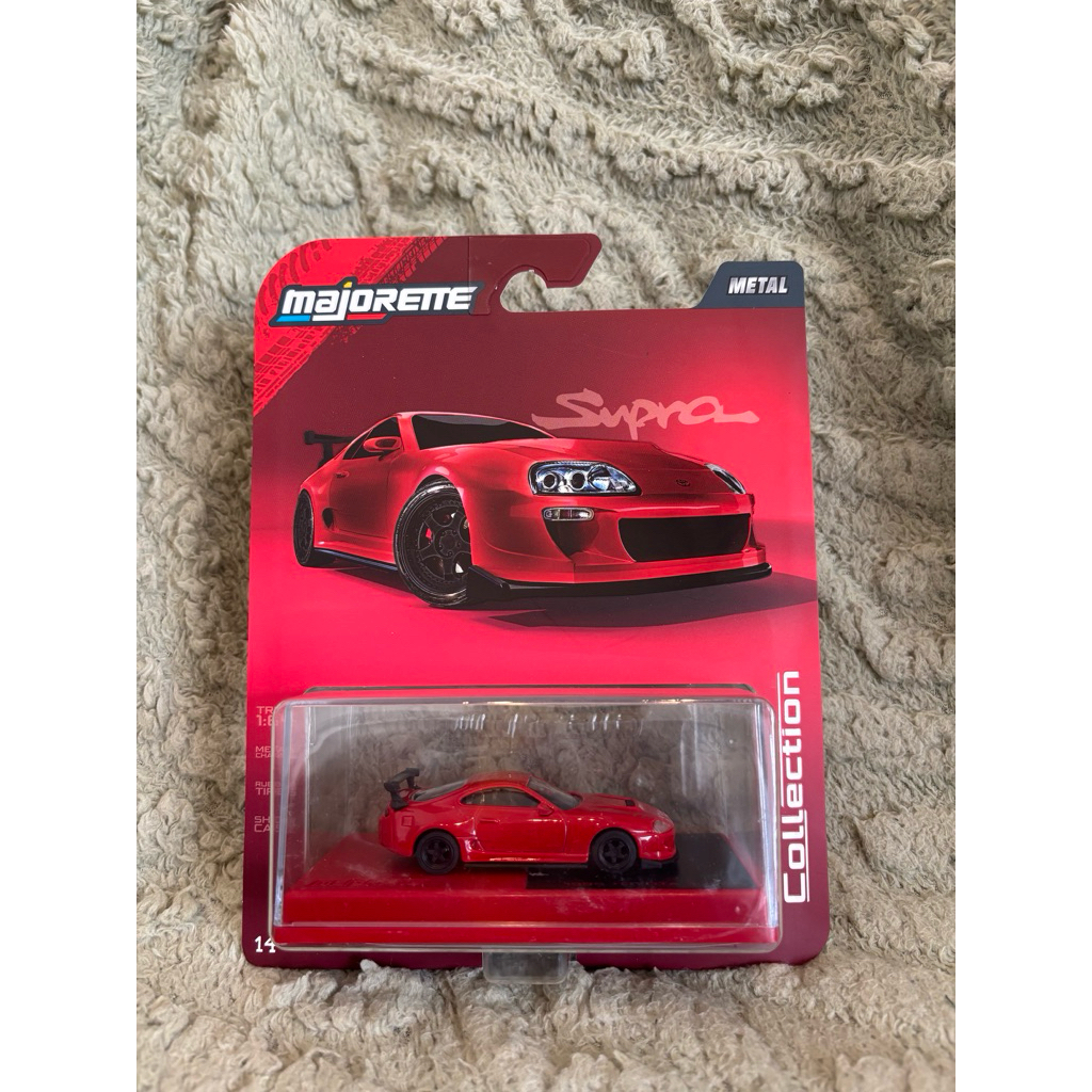 Majorette collection Toyota Supra mk4 merah diecast premium 1:64 baru segel