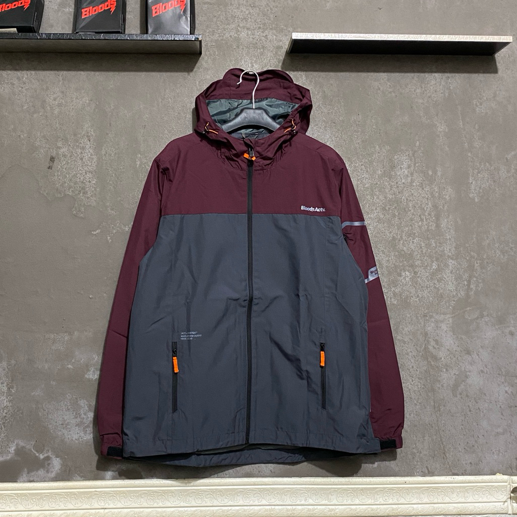 JACKET OUTDOOR BLOODS ACTV WALLACE MAROON GREY ORIGINAL.