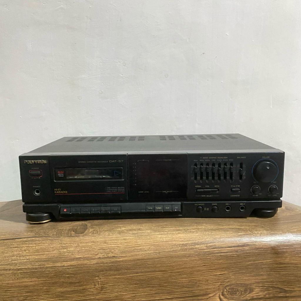 tape deck / tape player / Walkman / ampli polytron DAT-57 hifi karaoke, kondisi mulus normal siap pa