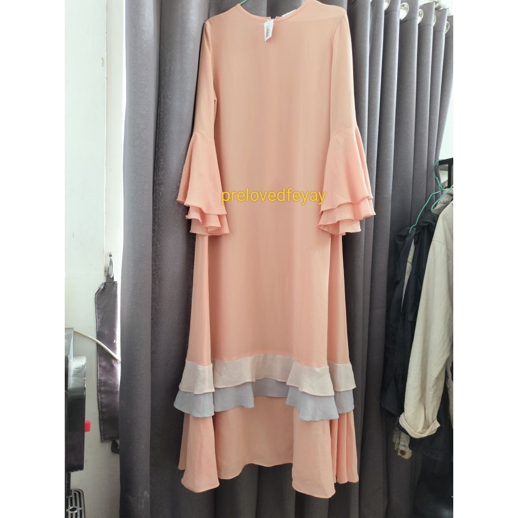 Dress Gamis Karita Warna Salem Lengan payung