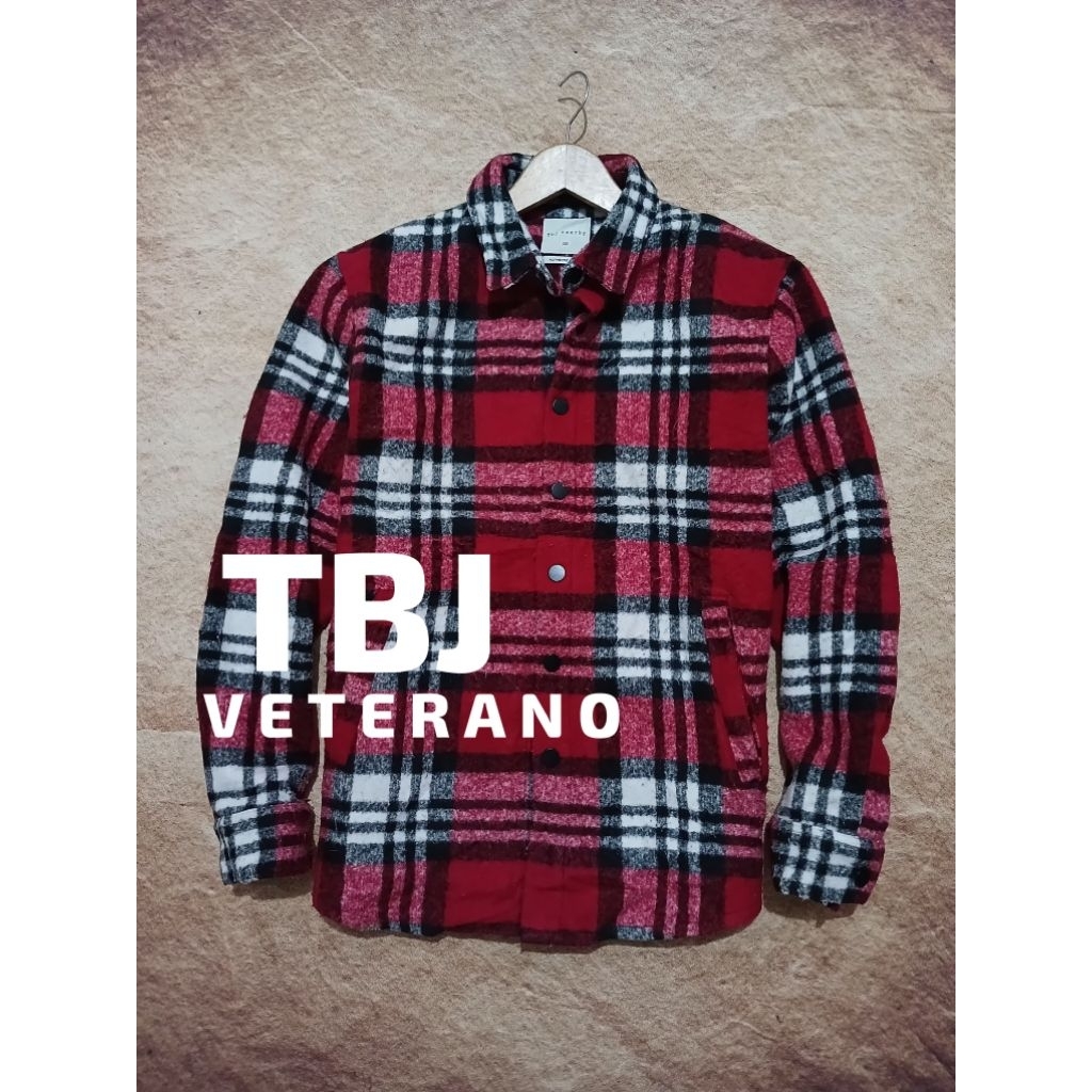 Shirt flanell veterano TBJ JEANS woll tebal bekas pakai