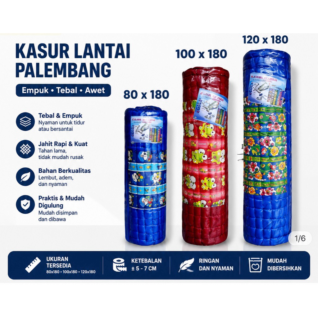 Kasur Lantai Palembang 80 x 180 Cm | Kasur Lantai | Kasur Jumbo / Kasur Palembang Kecil