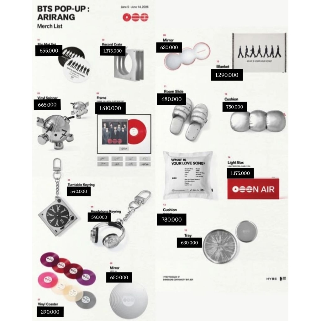 [PO] BTS POP UP : ARIRANG BUSAN / MERCH BTS ARIRANG / POP UP BTS ARIRANG