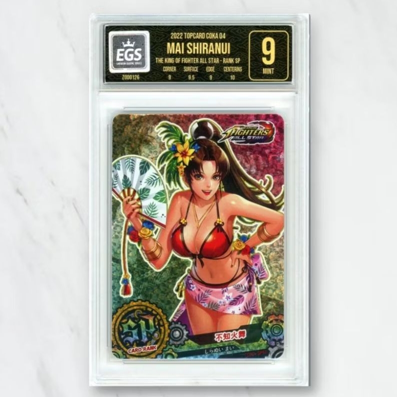 Kartu CCG The King Of Fighter All Star SP Topcard Coka 04 Grading EGS 9