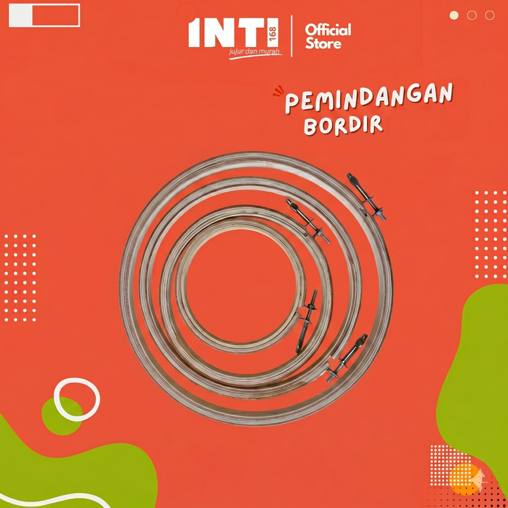 Pembidangan kayu/Embroidery Hoop/midangan/pemidangan/ring sulam/midangan kayu dan plastik/arreta
