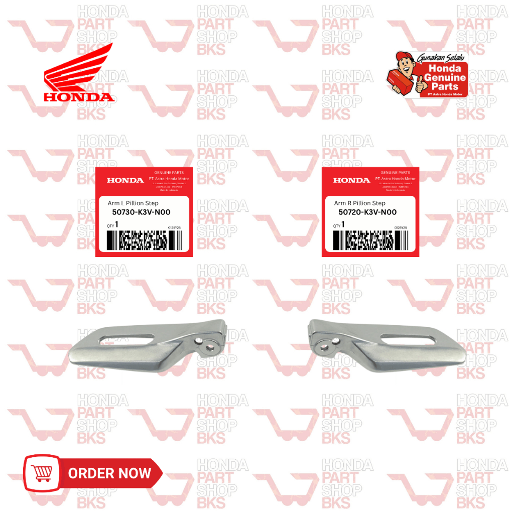50720-K3V-N00  50730-K3V-N00 Step Kaki Belakang Honda Stylo 160 K3V ORIGINAL HONDA HPS BKS