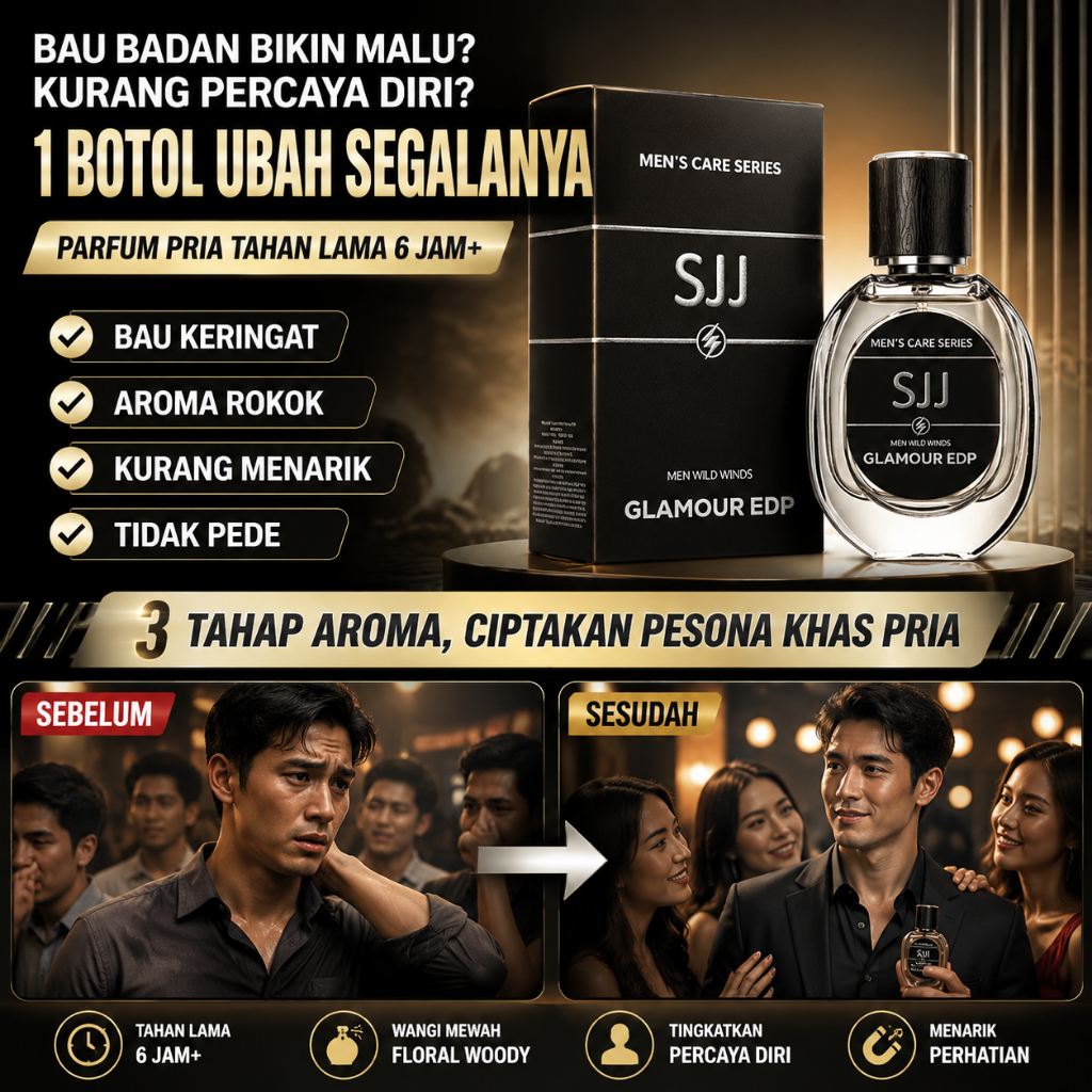 Parfum Pria Daily Use 30ml - Kombinasi Aroma Langka & Segar, Tidak Aneh Justru Enak, Harumnya Bikin 