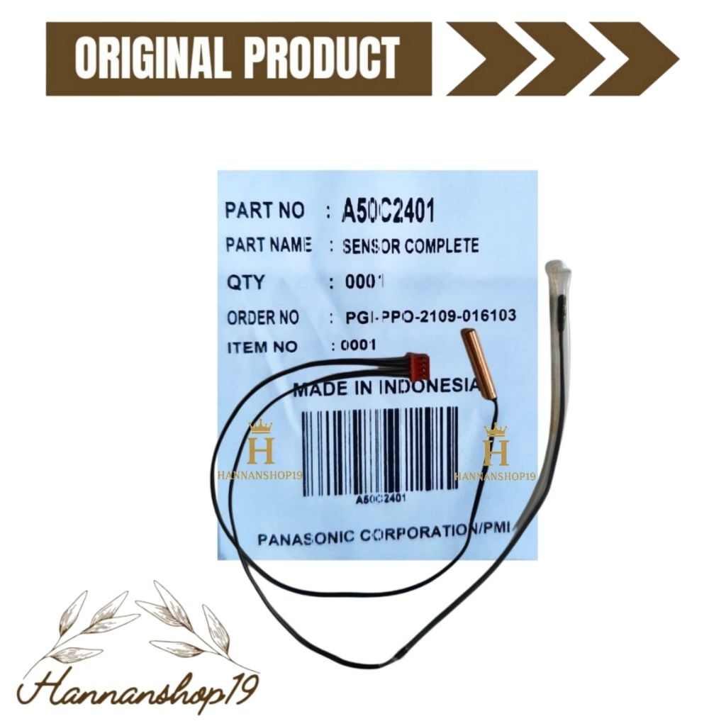 Thermis AC Original Panasonic 1pk YN9AKJ,LN9AKJ,PN9WKJ, Thermistor sensur suhu AC Original Panasonic