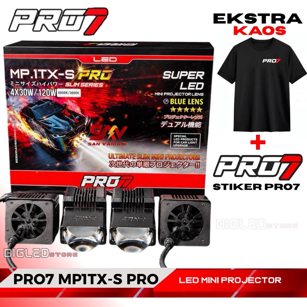 [GRATIS EXTRA KAOS] LAMPU MINI PROJIE SLIM SERIES PRO7 MP1TX-S PRO MP1TXS PRO SLIM SERIES ULTIMATE M