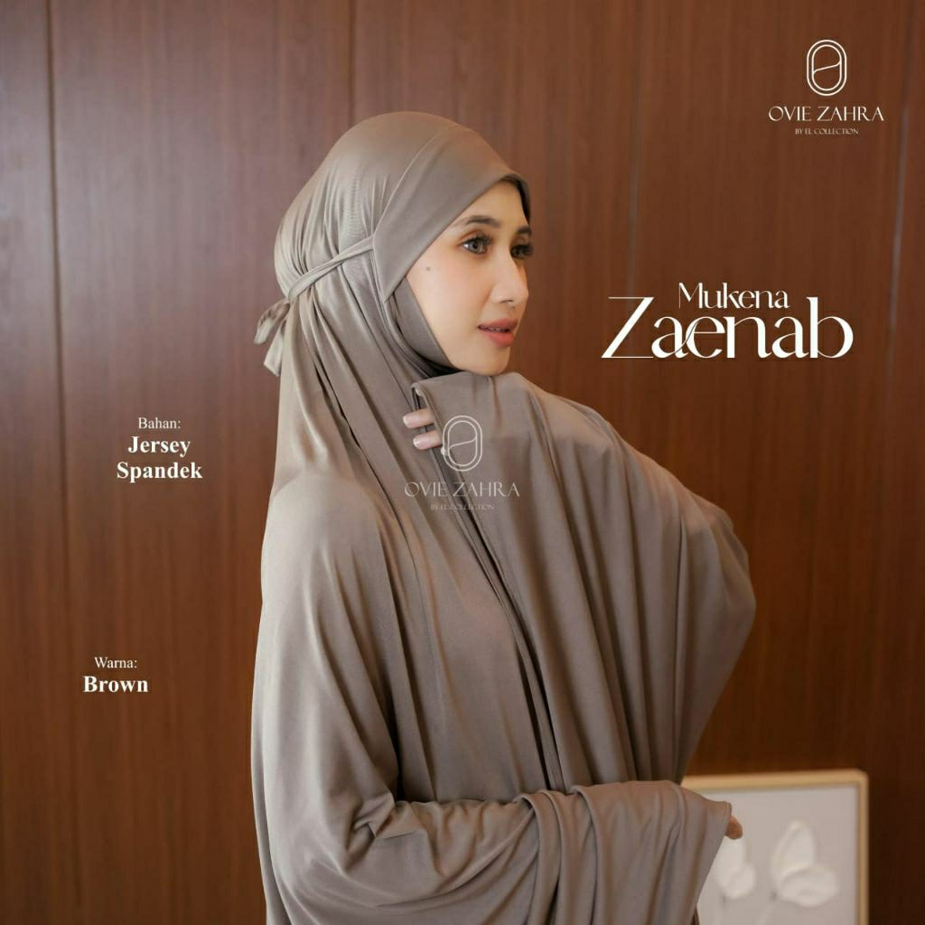 Mukena Jersey Zaenab Syar'i Penutup Dagu Mukena Adem