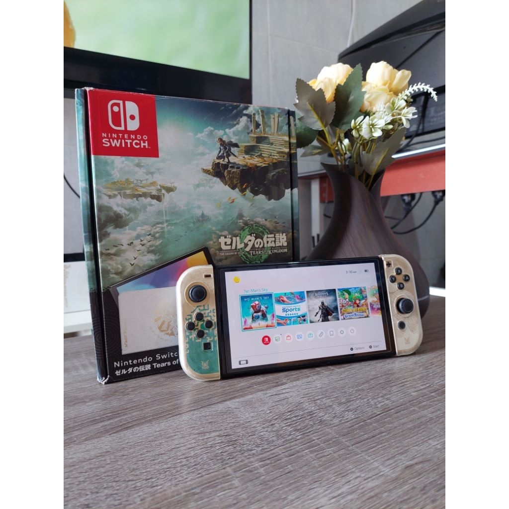 Nintendo switch oled cfw dual boot 256gb Zelda edition Second like new