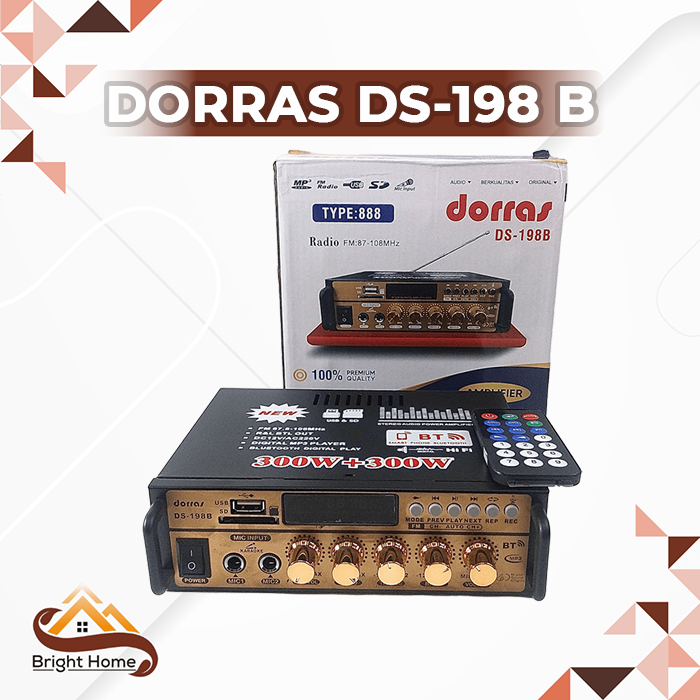 Power Amplifier Bluetooth Karaoke DORRAS DS-198B MP3