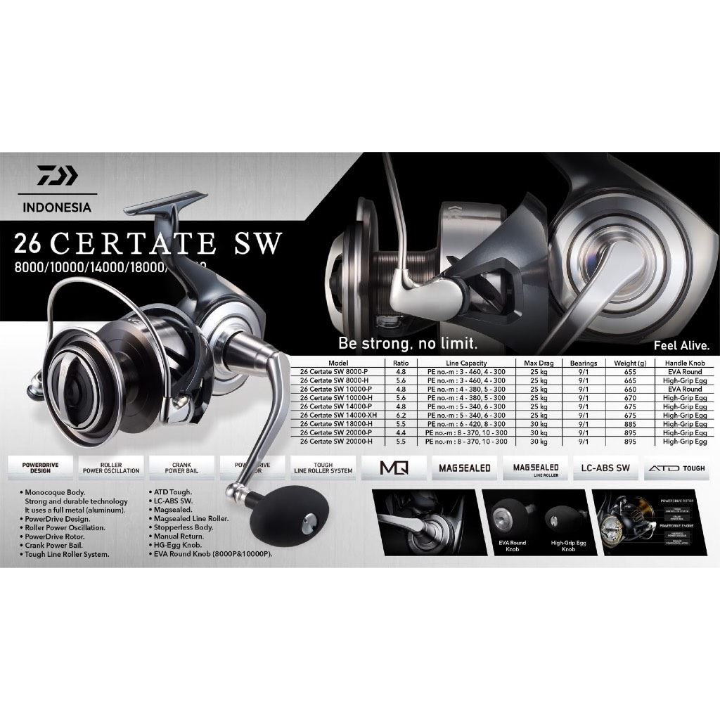 REEL DAIWA 26 CERTATE SW