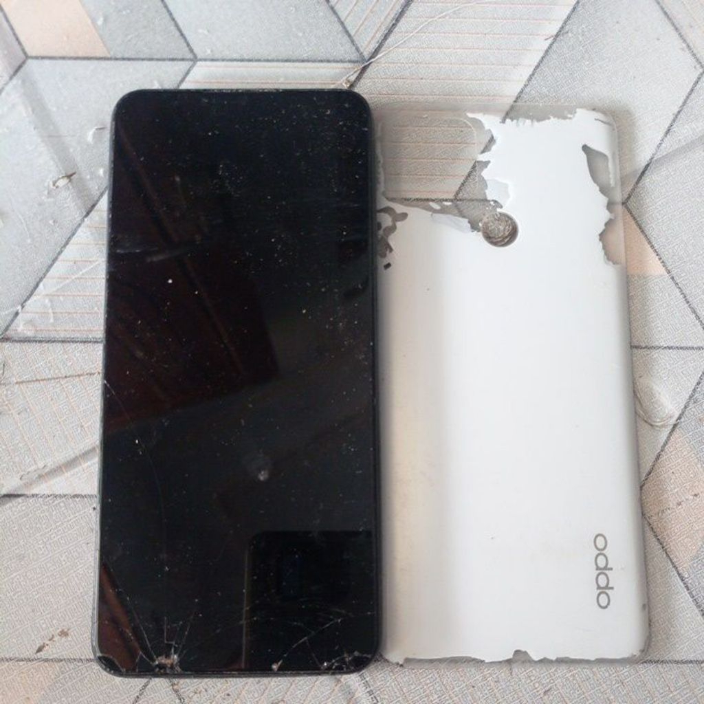frame lcd beckdor oppo A15 bekas copotan