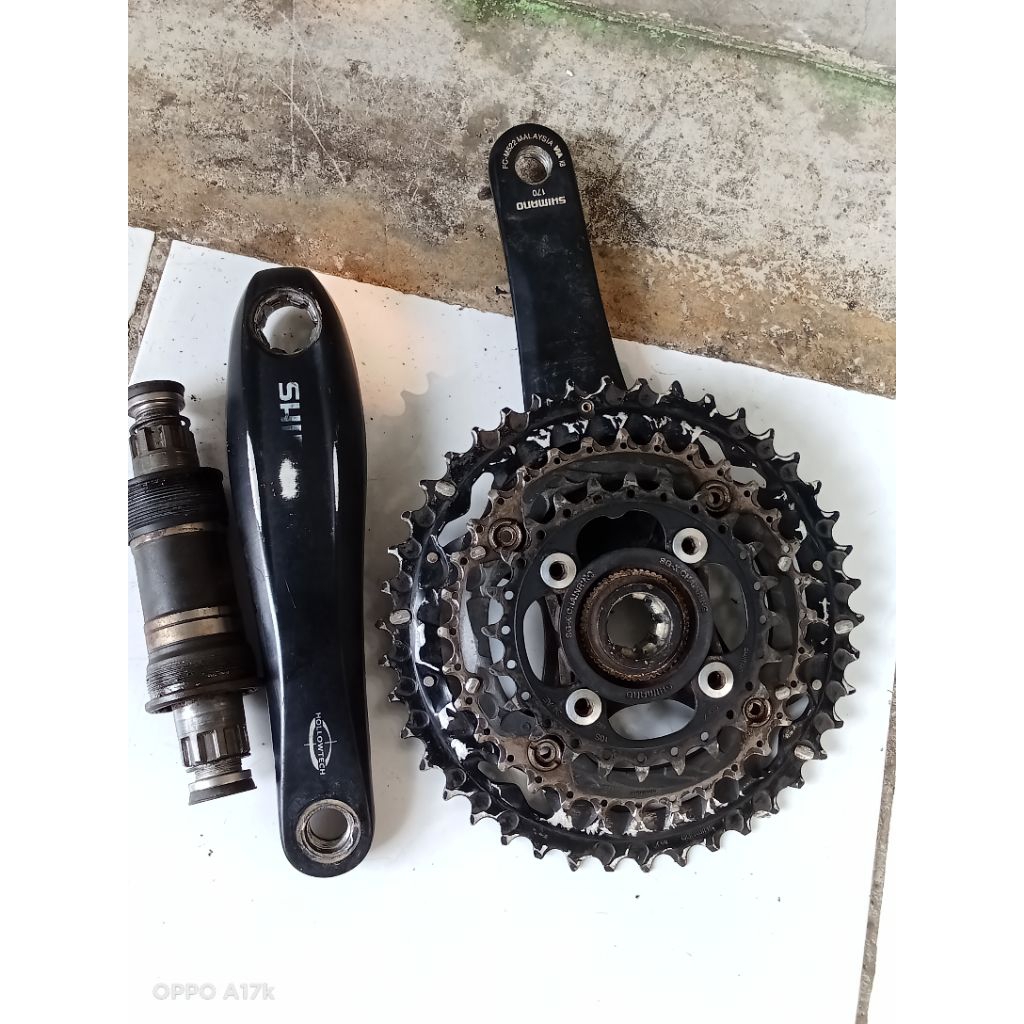 crankset 3 speed Shimano M522 Malaysia