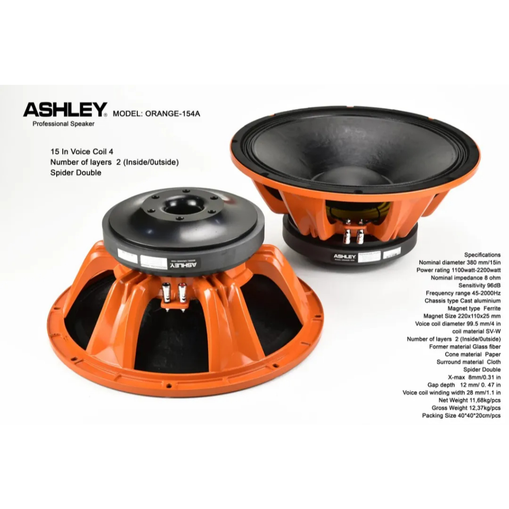 Speaker komponen ashley orange 154a speaker komponen ashley orange 15 inch original