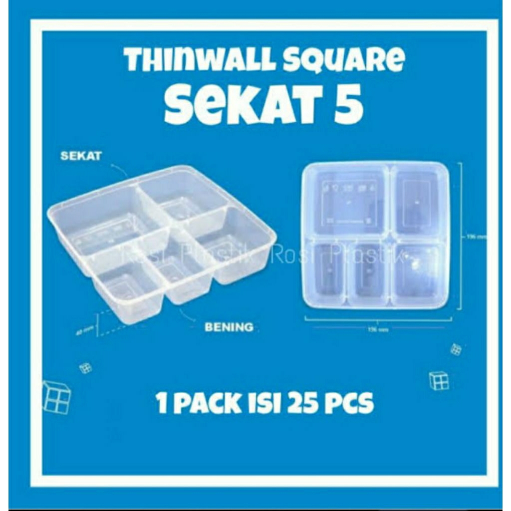 THINWALL PLASTIK SEKAT 5 MBG MERK KCS ISI 25
