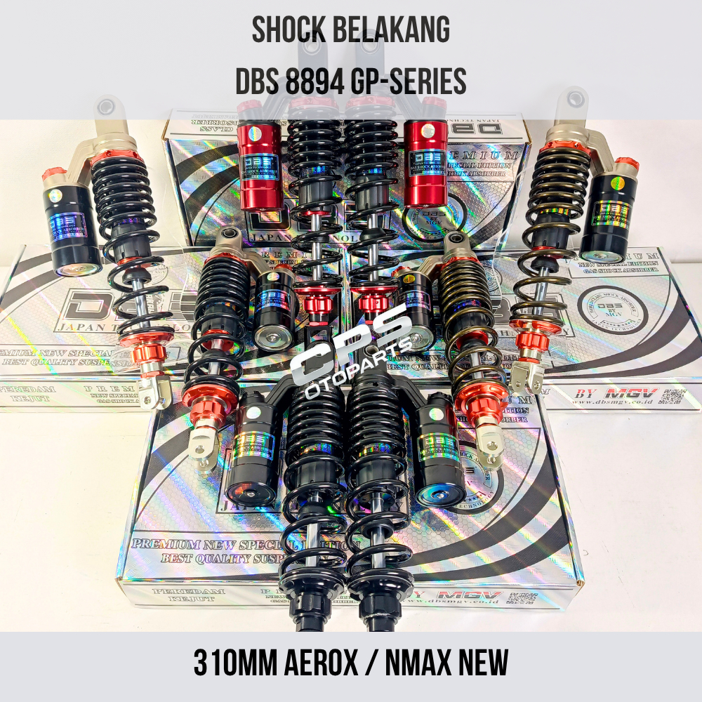 Shock DBS 8894 GP Series 310mm Aerox Nmax Lexi Freego | Shock Tabung Empuk & Stabil Original DBS
