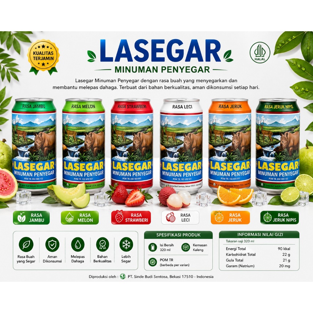 Lasegar Minuman Isotonik Kaleng 320ml | 1 Dus (24 Kaleng)