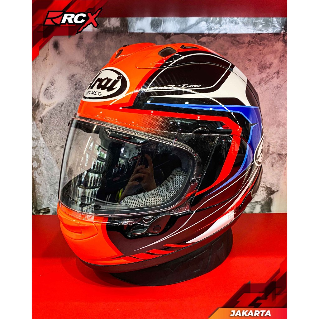 Helm Arai RX-7X Maze Red Original Second 2nd Bekas RCX