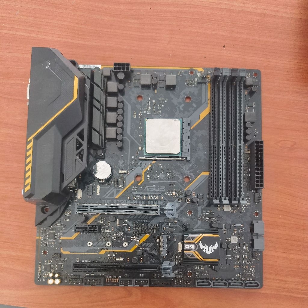 mainboard asus tuf b350m ddr4 + procsesor amd ryzen 5 2600
