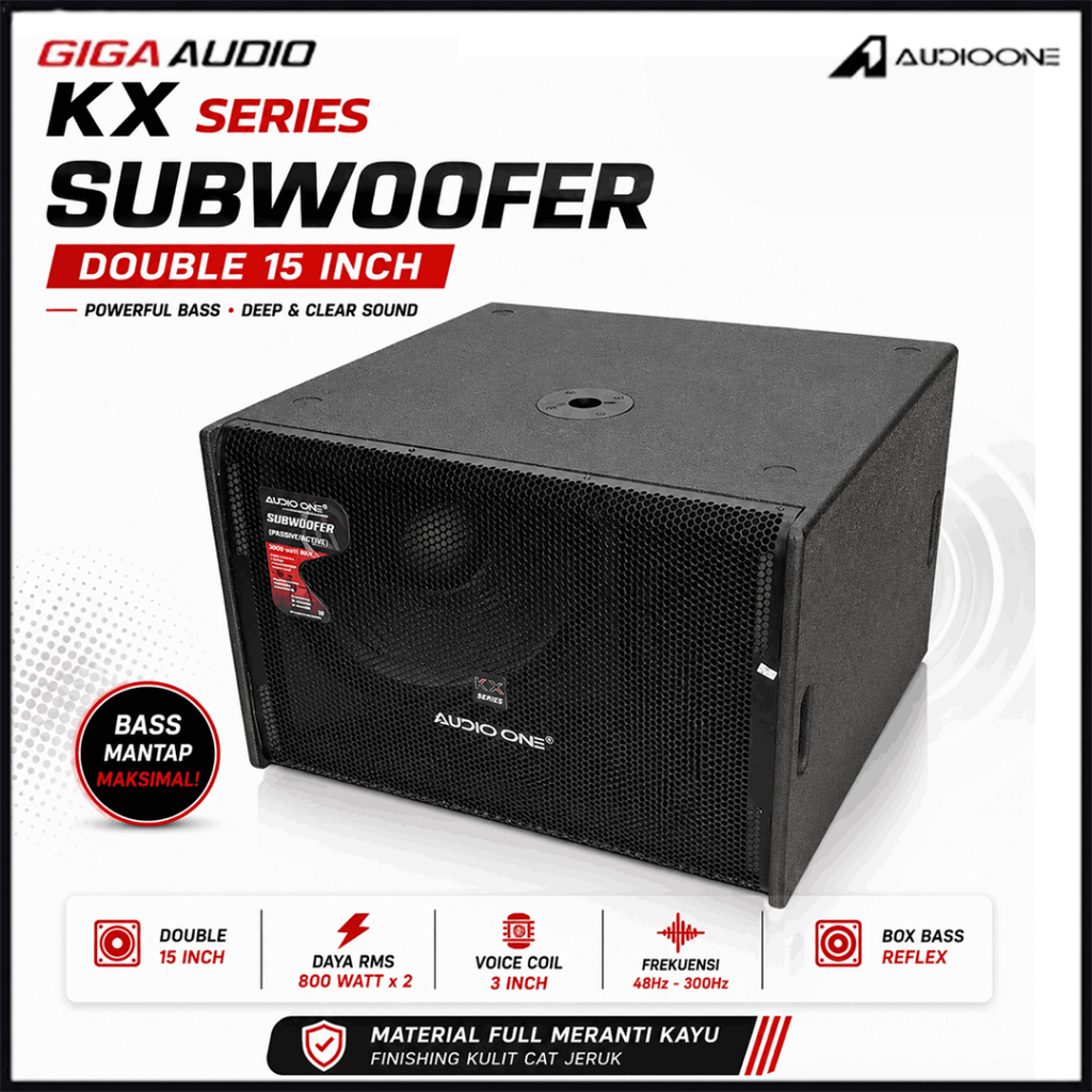 Subwoofer Double 12 & 15 inch Aktif Pasif AUDIO ONE KX 212 215 Speaker Karaoke Sound System Original