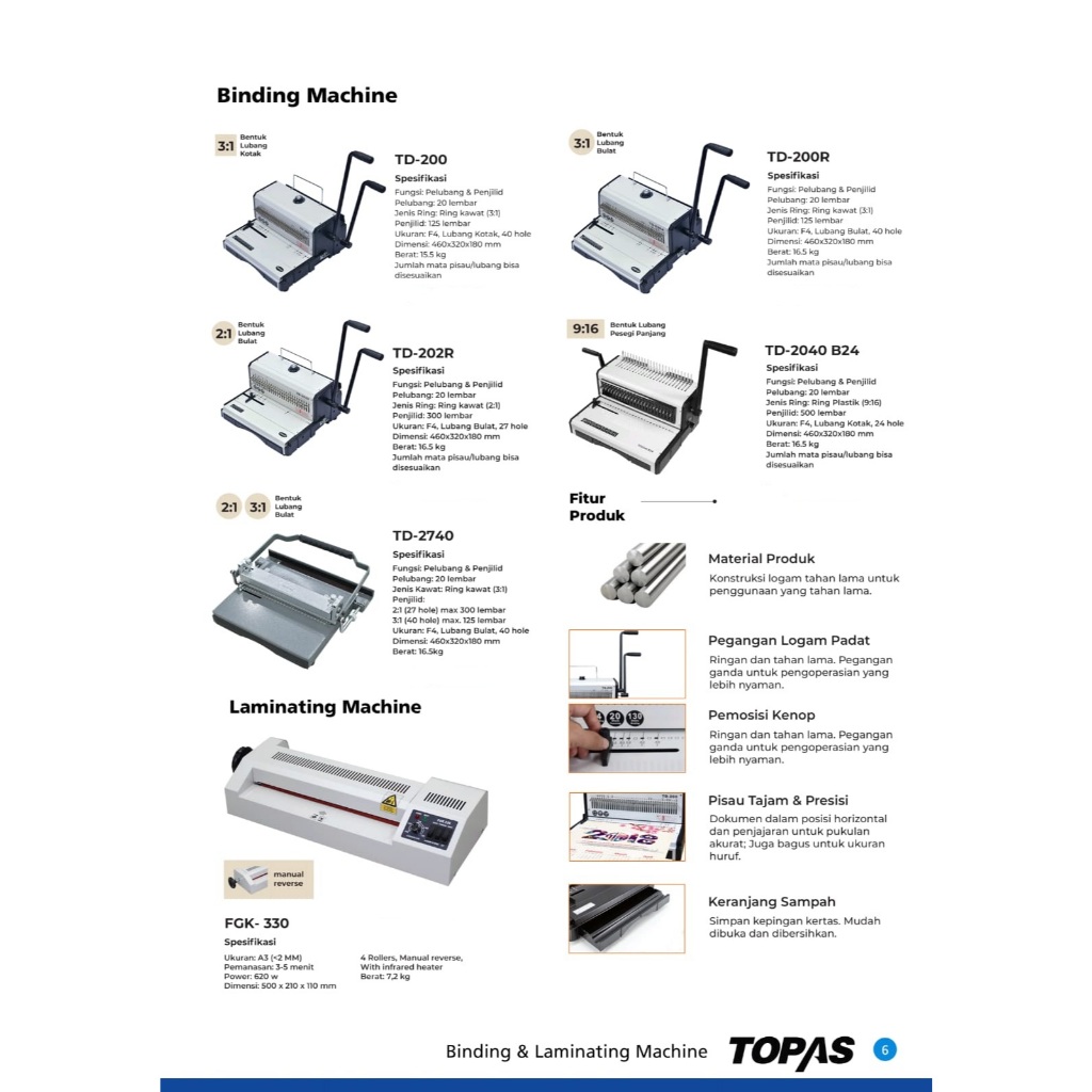 Mesin Binding Merk Topas