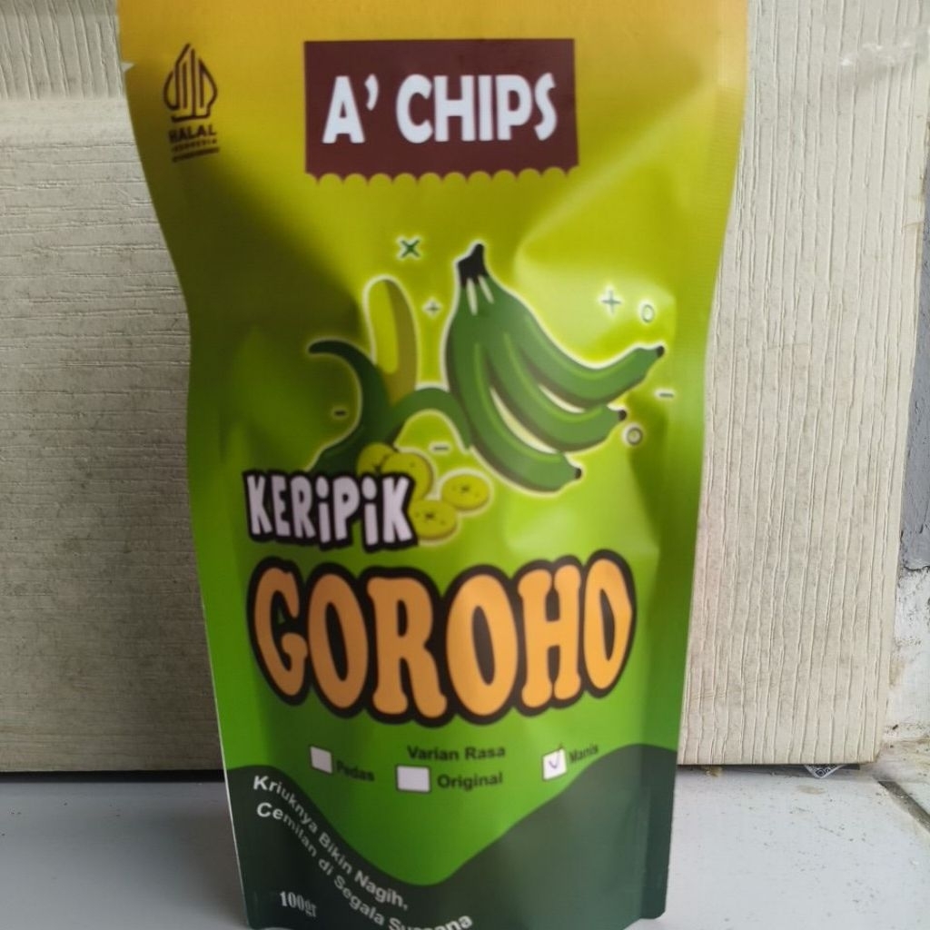 kripik pisang goroho khas Manado dgn varian rasa manis