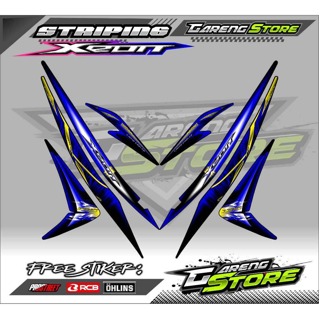 STRIPING VARIASI YAMAHA XEON / STICKER LIST VARIASI MOTOR XEON