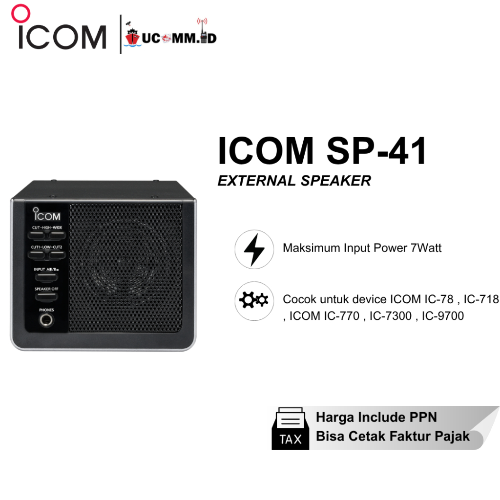 Icom SP-41 External Speaker Audio Audio For Icom IC 7300 MK2 IC7300 IC 718 Original