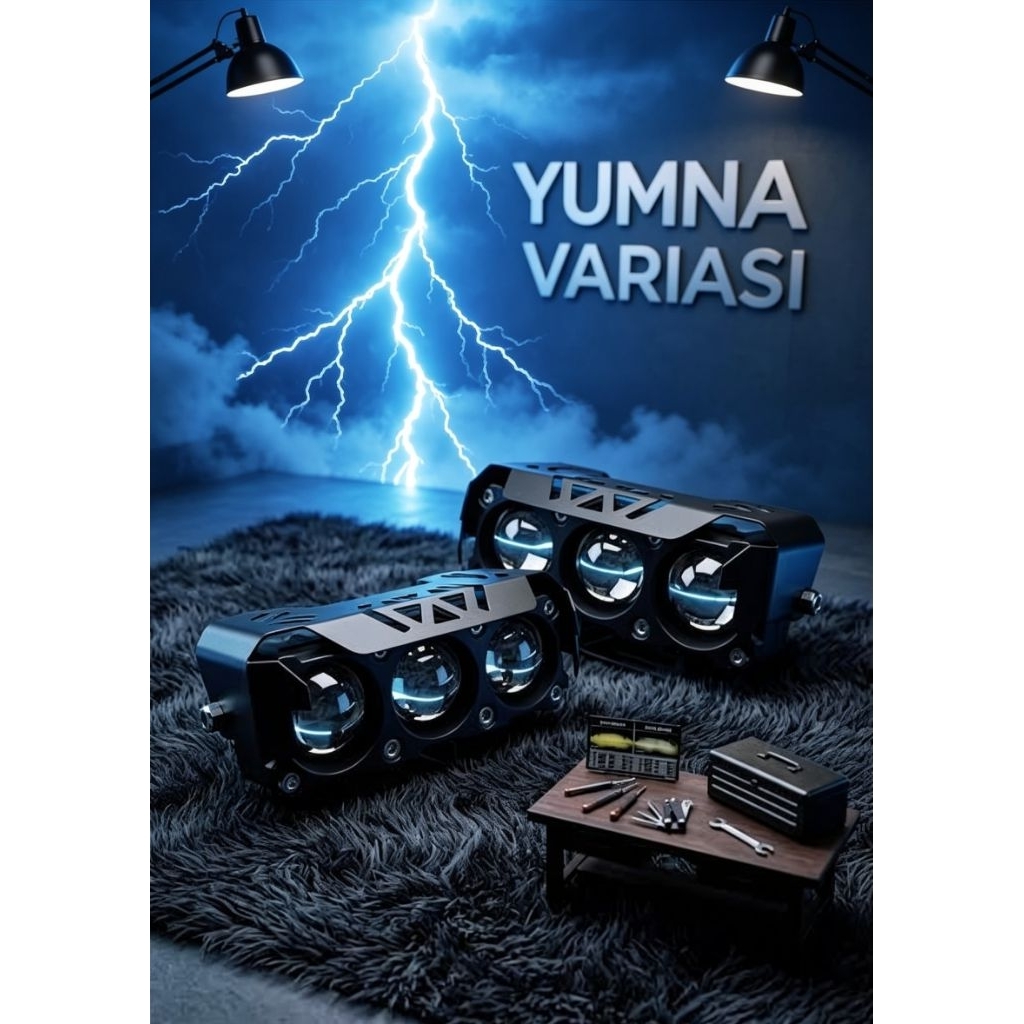 ORIGINAL LAMPU TEMBAK SQL 3 MATA 30 WATT WATERPROOF 2 WARNA