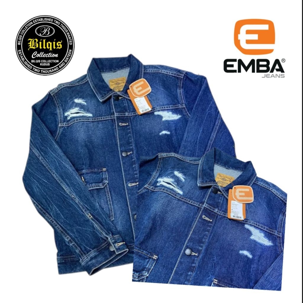 jaket jeans emba pria original