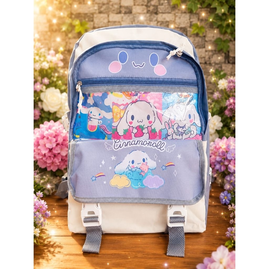 Tas Ransel Anak CINAMOROLL - Gambar Menarik & Lucu Cocok Untuk Anak SD Kelas 3-6